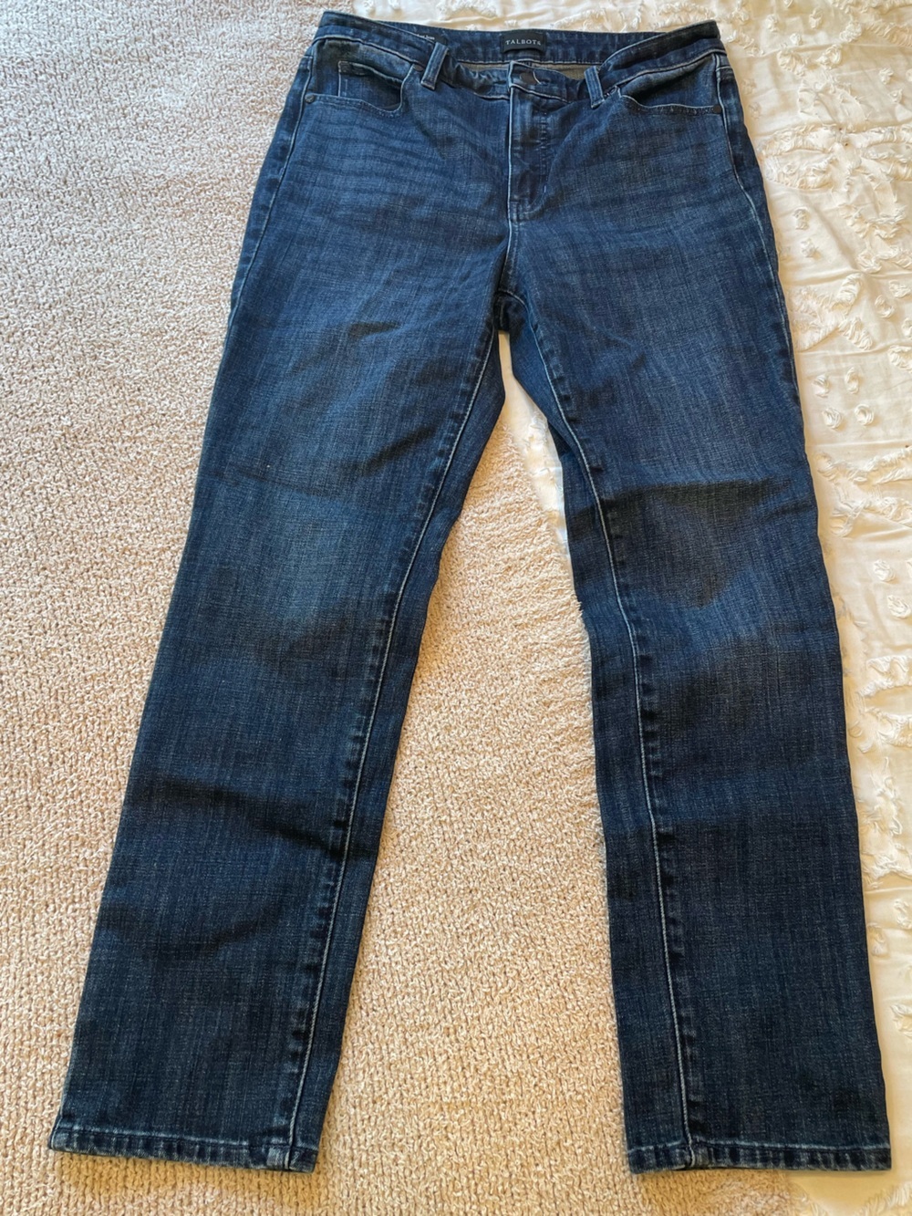 Talbots Dark Florence Straight-Leg Jeans EUC - size 8 petite